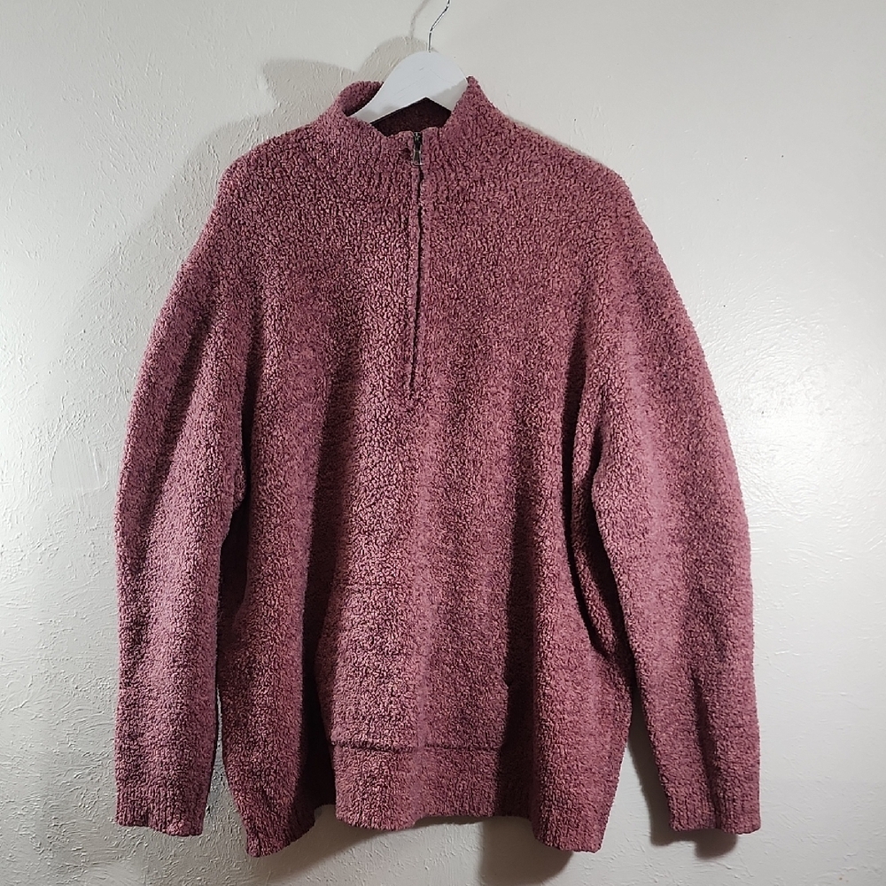 Natural Reflections Womens Mauve Mock Neck Sherpa Plus Size Sweater Size 2X